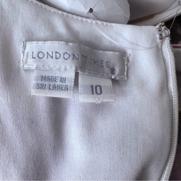 London Times Watercolour Floral Peplum Dress Size 10 NWT - Picture 7 of 9